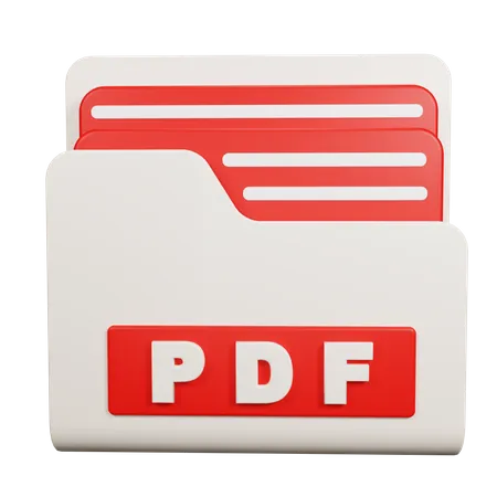 Carpeta pdf  3D Icon