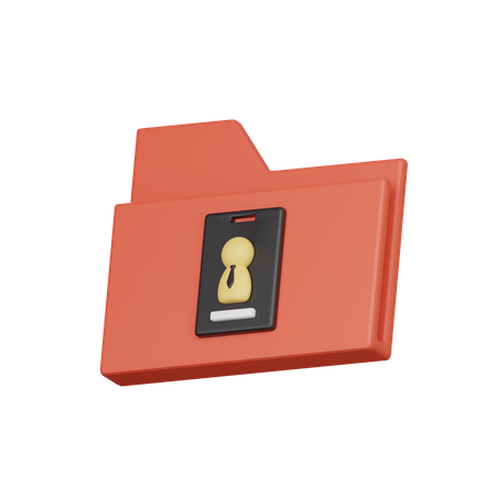 Carpeta de personal  3D Icon