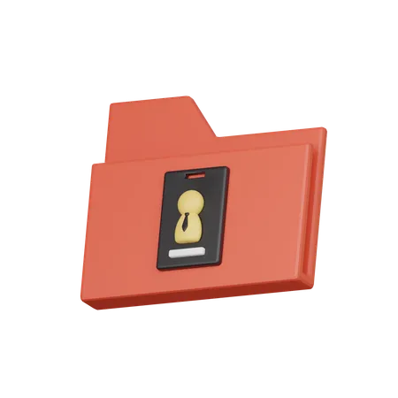 Carpeta de personal  3D Icon