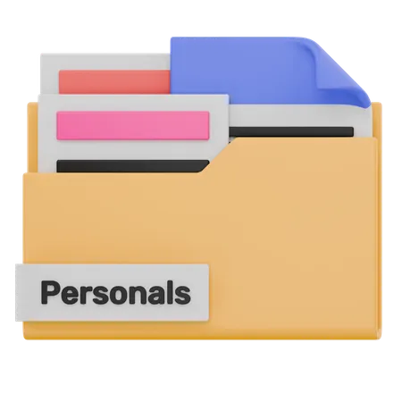 Carpeta de personales  3D Icon