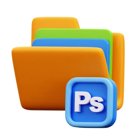 Carpeta de photoshop  3D Icon