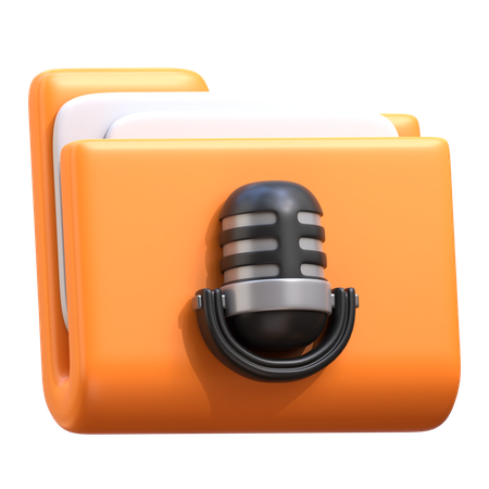 Podcast de carpeta  3D Icon