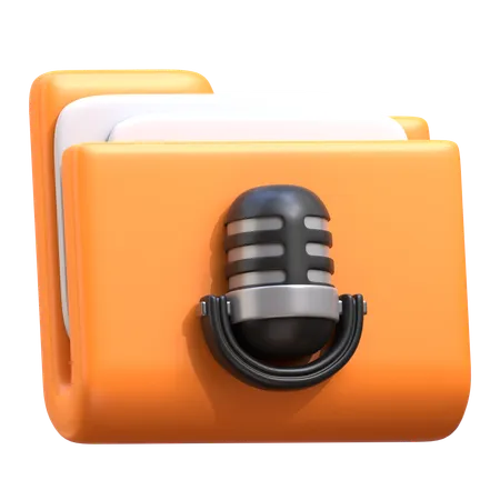 Podcast de carpeta  3D Icon