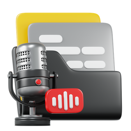 Podcast de carpeta  3D Icon