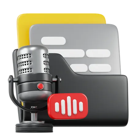 Podcast de carpeta  3D Icon