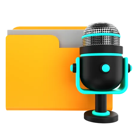 Carpeta de podcasts  3D Icon