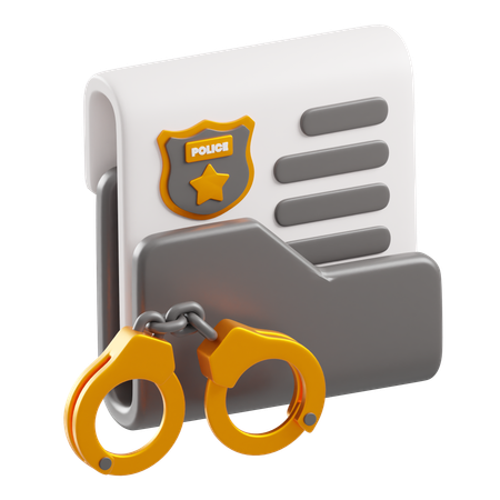 Carpeta policial  3D Icon