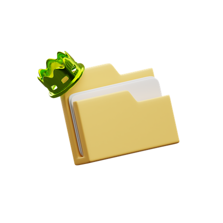 Carpeta premium  3D Icon