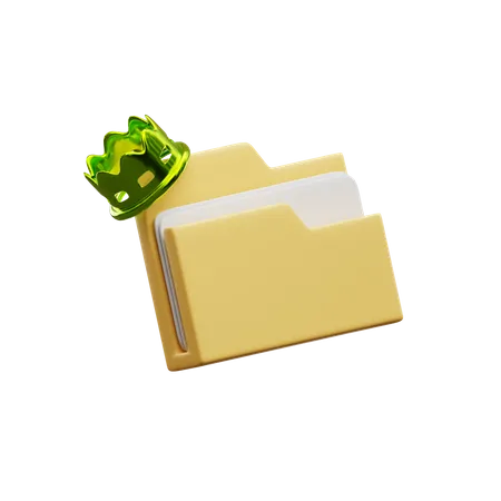 Carpeta premium  3D Icon