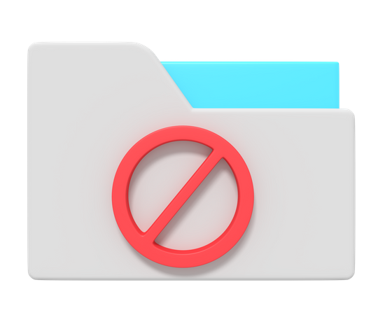 Carpeta de prohibición  3D Icon