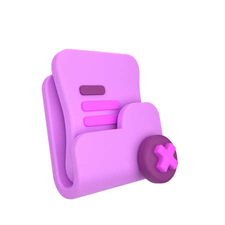 Carpeta rechazada  3D Icon