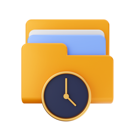 Reloj de carpeta  3D Icon