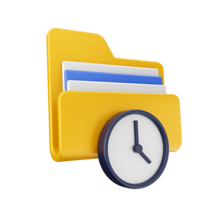 Carpeta de reloj  3D Icon