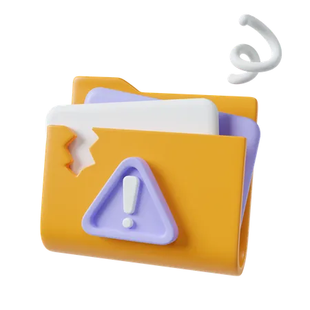 Carpeta rota  3D Icon