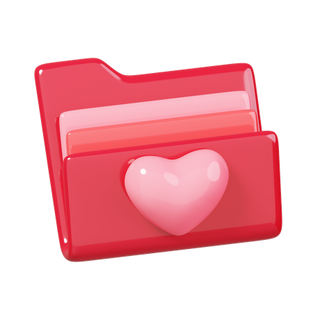 Carpeta de san valentin  3D Icon