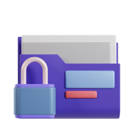 Carpeta segura  3D Icon