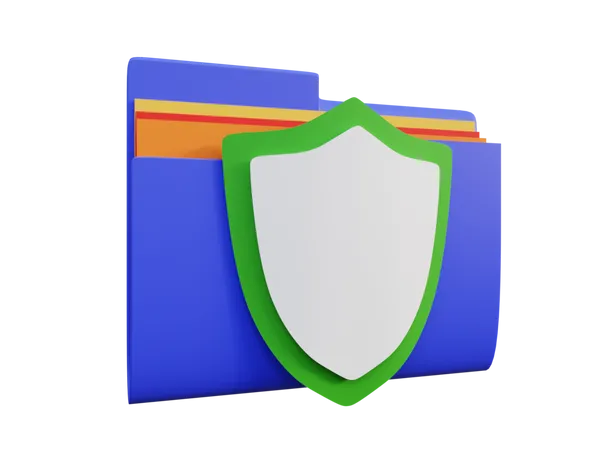 Carpeta segura  3D Icon