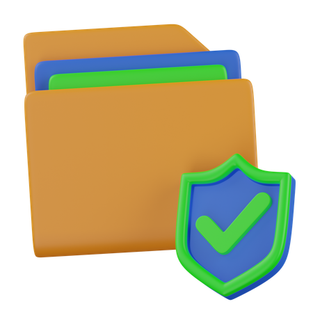 Seguridad de carpeta  3D Icon