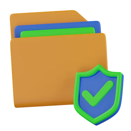 Seguridad de carpeta  3D Icon