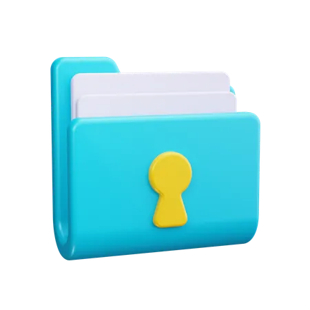 Seguridad de carpeta  3D Icon