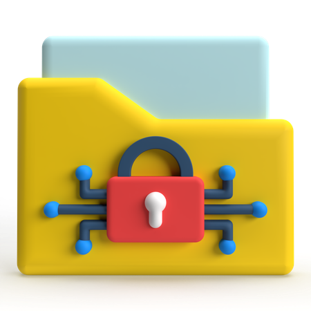 Seguridad de carpeta  3D Icon