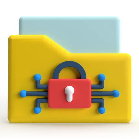 Seguridad de carpeta  3D Icon