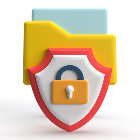 Seguridad de carpeta  3D Icon