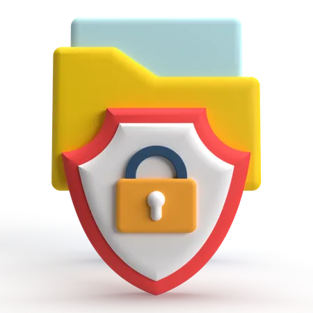 Seguridad de carpeta  3D Icon