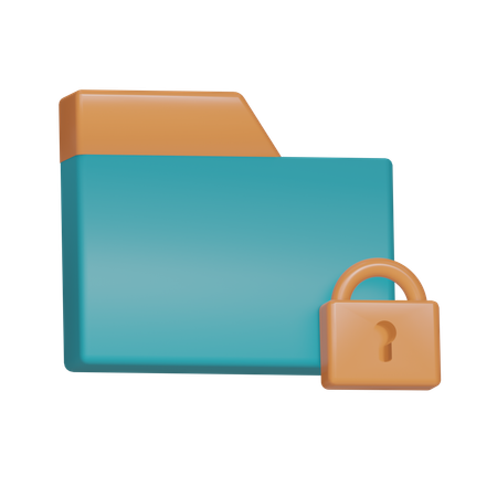 Seguridad de carpeta  3D Icon