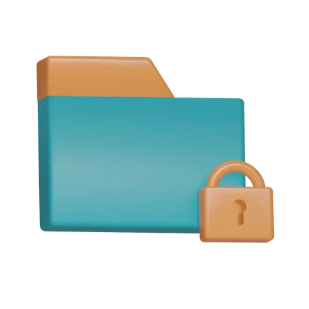 Seguridad de carpeta  3D Icon