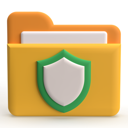 Seguridad de carpeta  3D Icon