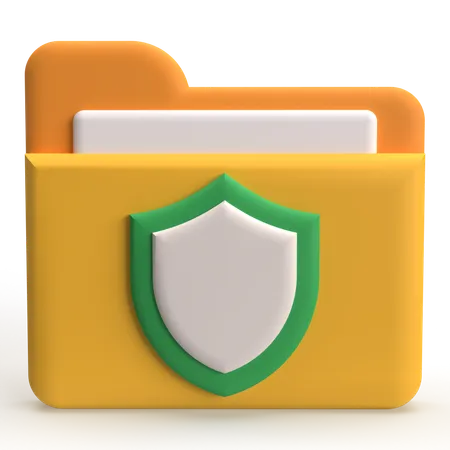 Seguridad de carpeta  3D Icon