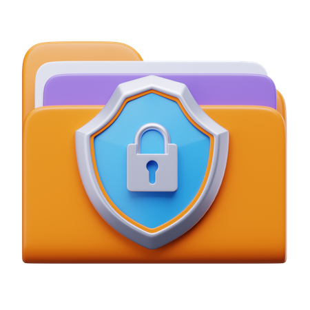 Seguridad de carpeta  3D Icon