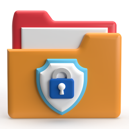 Seguridad de carpeta  3D Icon