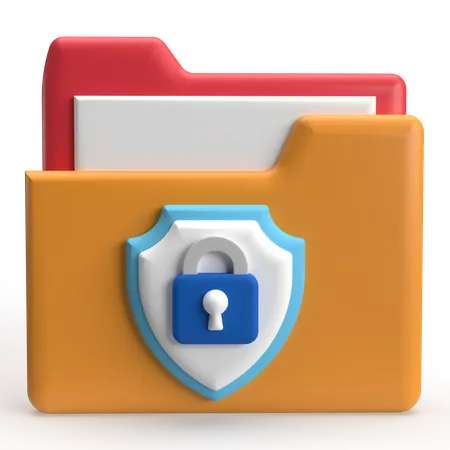 Seguridad de carpeta  3D Icon