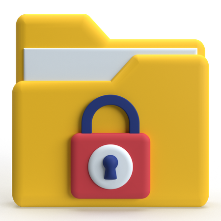 Seguridad de carpeta  3D Icon