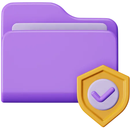 Seguridad de carpeta  3D Icon