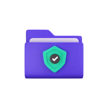 Seguridad de carpeta  3D Icon