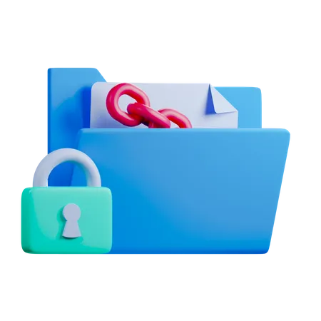 Seguridad de carpeta  3D Icon