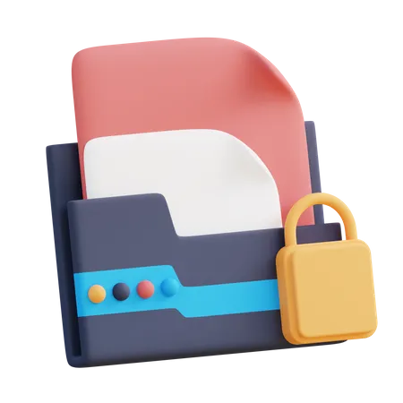 Seguridad de carpeta  3D Icon