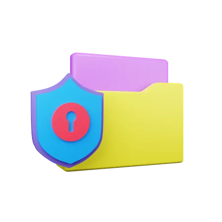 Seguridad de carpeta  3D Icon