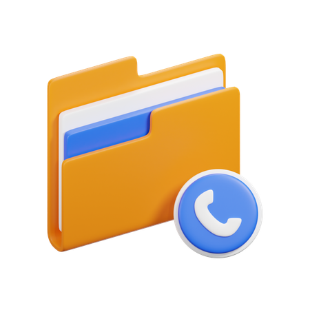 Carpeta del telefono  3D Icon