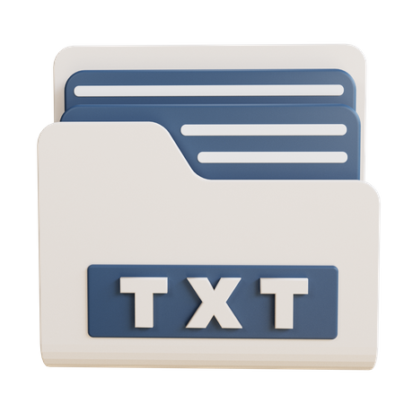 Carpeta de texto  3D Icon