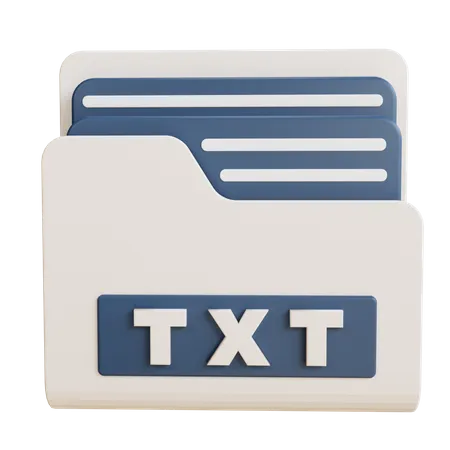 Carpeta de texto  3D Icon