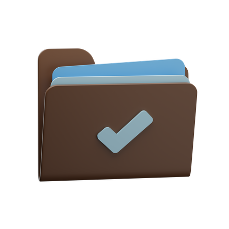 Carpeta verificada  3D Icon