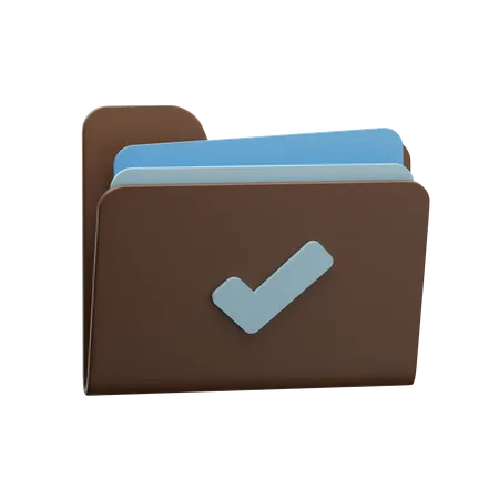 Carpeta verificada  3D Icon