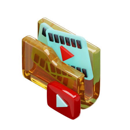 Carpeta de videos  3D Icon