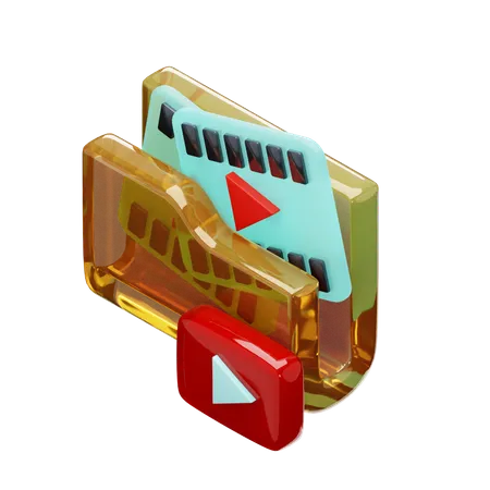 Carpeta de videos  3D Icon