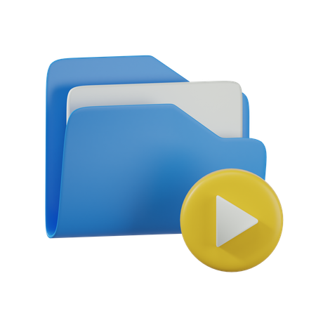 Carpeta de videos  3D Icon