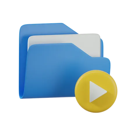 Carpeta de videos  3D Icon